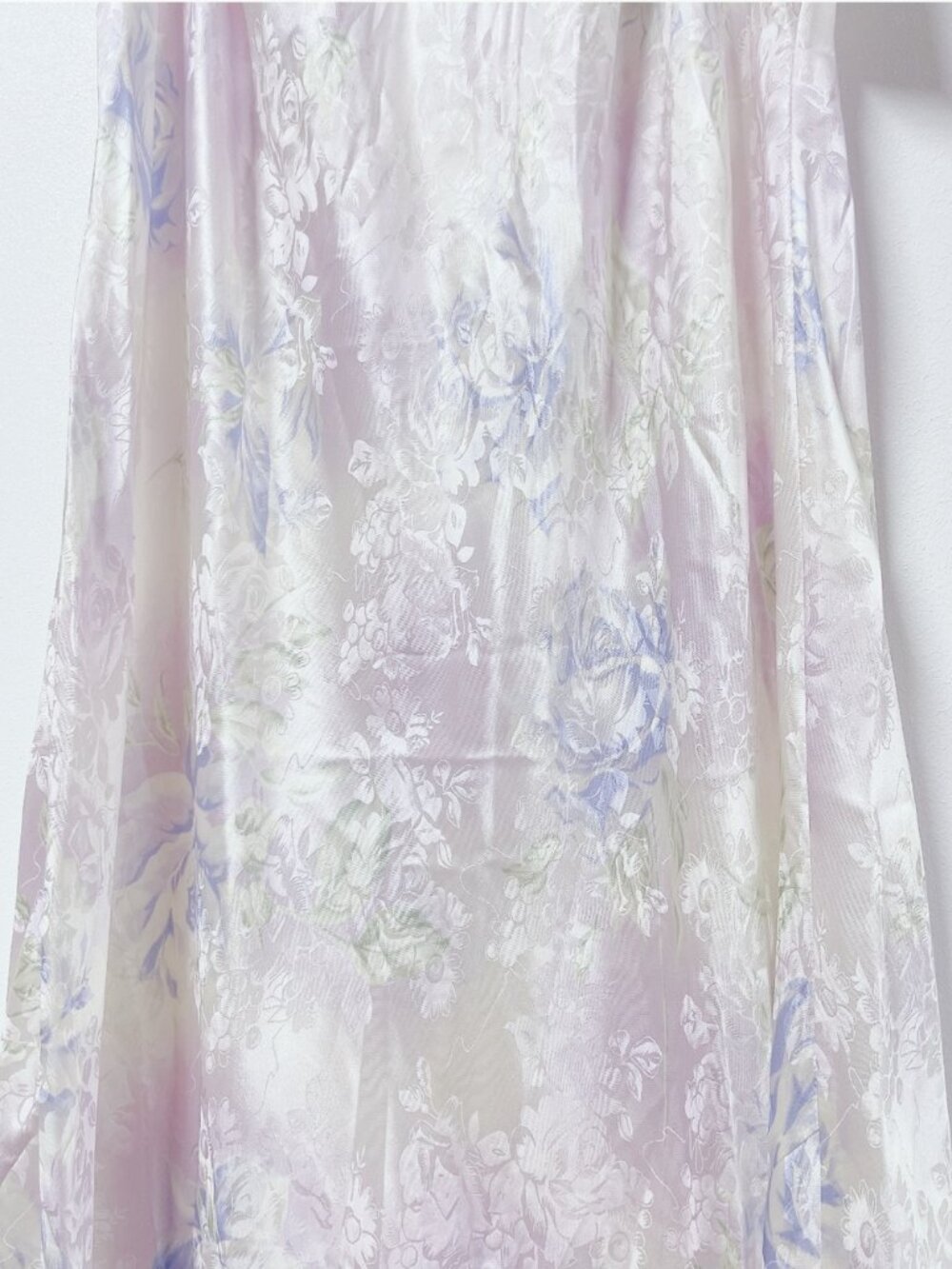August Silk Intimates Floral 100% Silk Square-Neck Maxi Nightgown Dress Size M - Picture 6 of 7